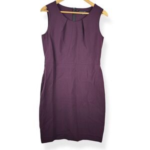 Lafayette 148‎ Wool Sheath Dress Womens Size 8 Sleeveless Office Business Work